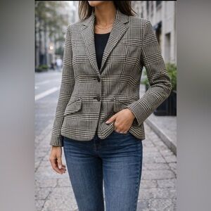 Ralph Lauren Black and White Blazer Tailored Suit Jacket